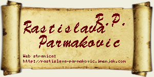 Rastislava Parmaković vizit kartica